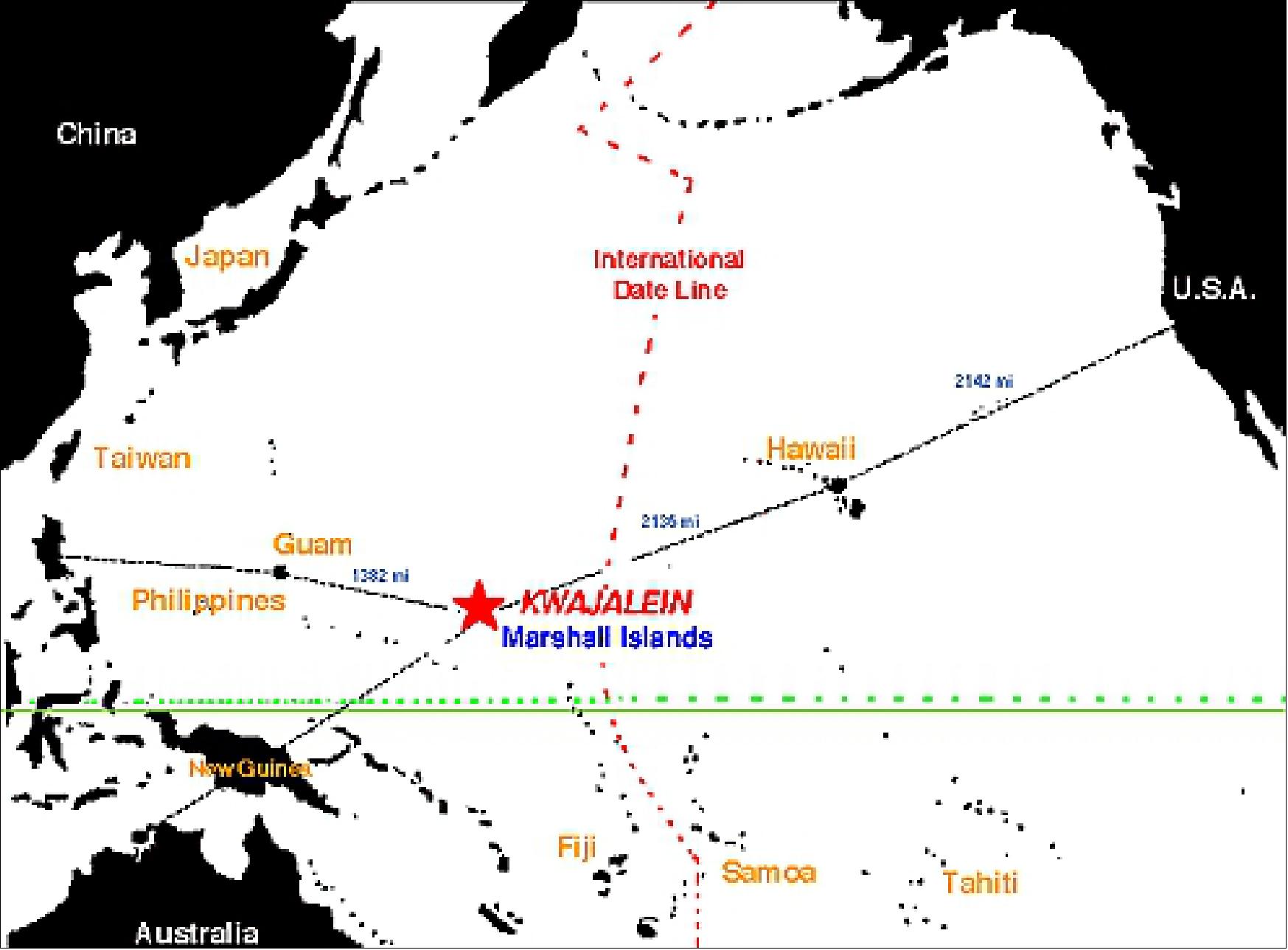 Figure 21: Location of the Kwajalein Atoll for Sensor Site 1 (image credit: US Army Reagan Test Site Media)