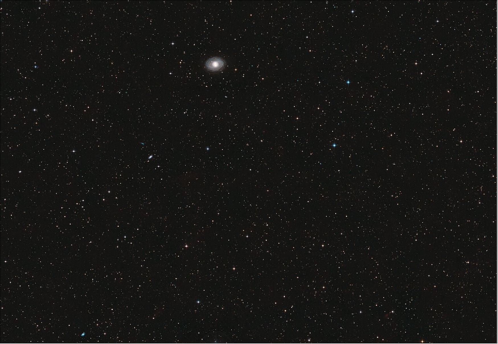 Figure 9: This image shows a ground-based wide-field view of the region around GRB 190114C from the Digitized Sky Survey 2 (image credit: ESA/Digitized Sky Survey 2. Acknowledgement: Davide De Martin)