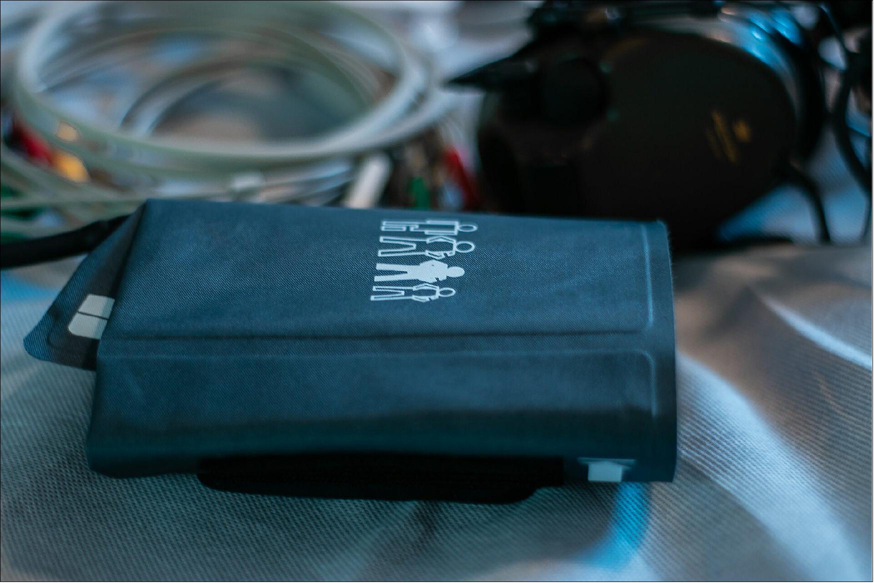 Figure 2: A blood pressure cuff used by emergency medical teams in Barcelona, Spain, where two ESA-provided Tempus Pro devices have been deployed to help in the fight against COVID-19 (image credit: SEM, CC BY-SA 3.0 IGO)