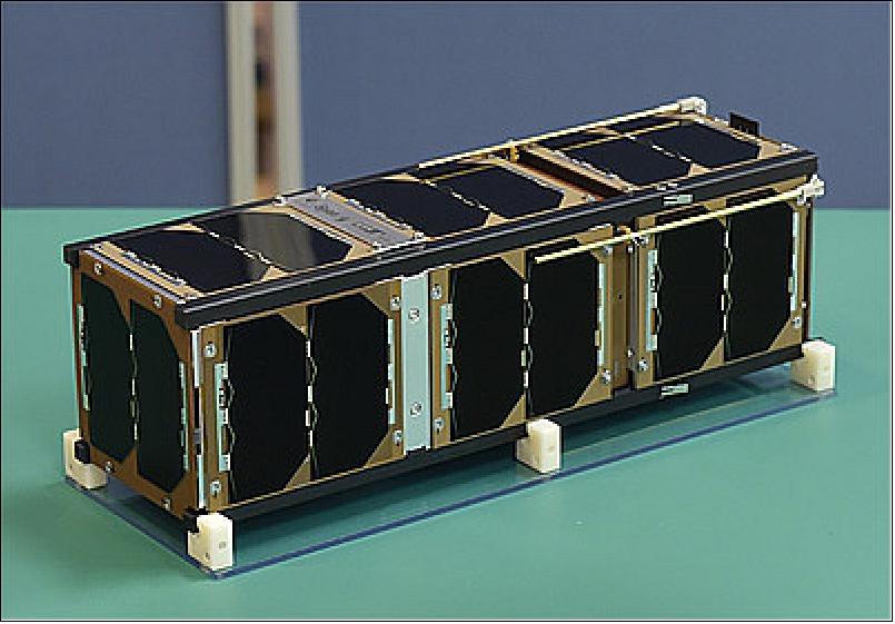 Figure 3: Photo of the 3U SpooQy-1 CubeSat (image credit: NUS/CQT)