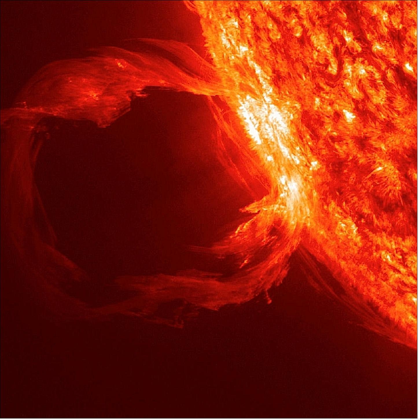 Figure 39: An erupting prominence observed by the AIA instrument on March 30, 2010 (image credit: NASA)