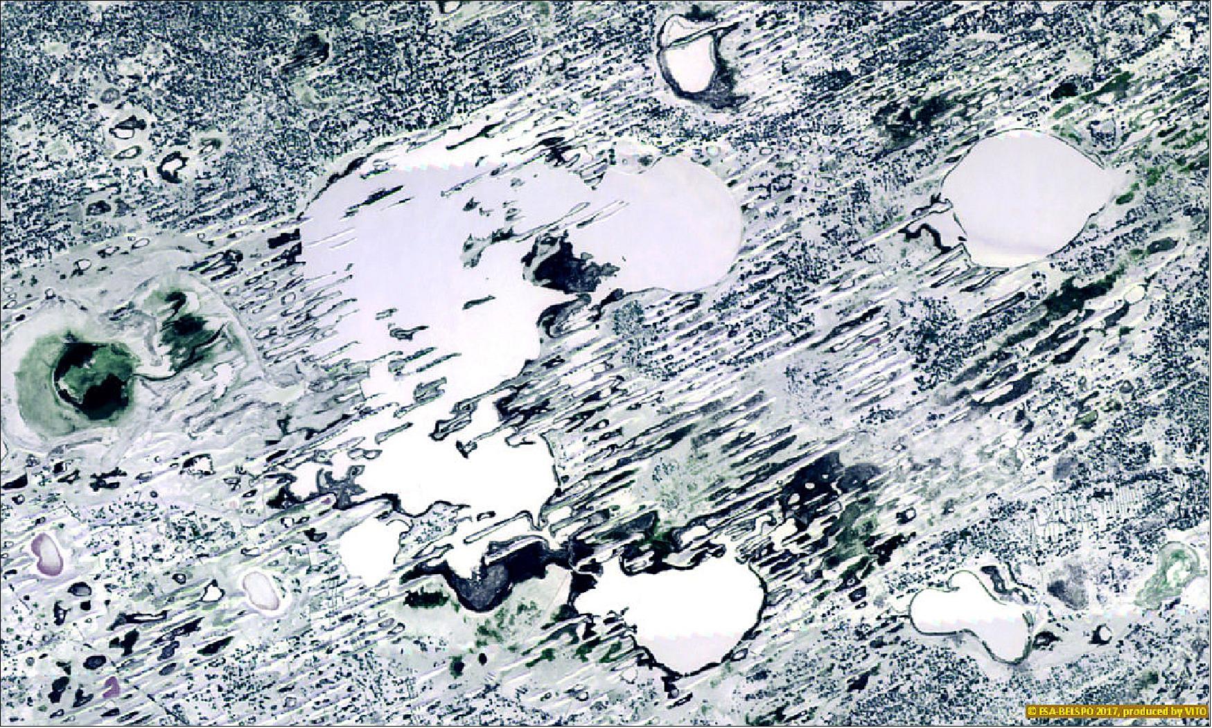 Figure 31: This 100 m resolution image was acquired by PROBA-V on 1 December 2016 (image credit: ESA/Belspo – produced by VITO)