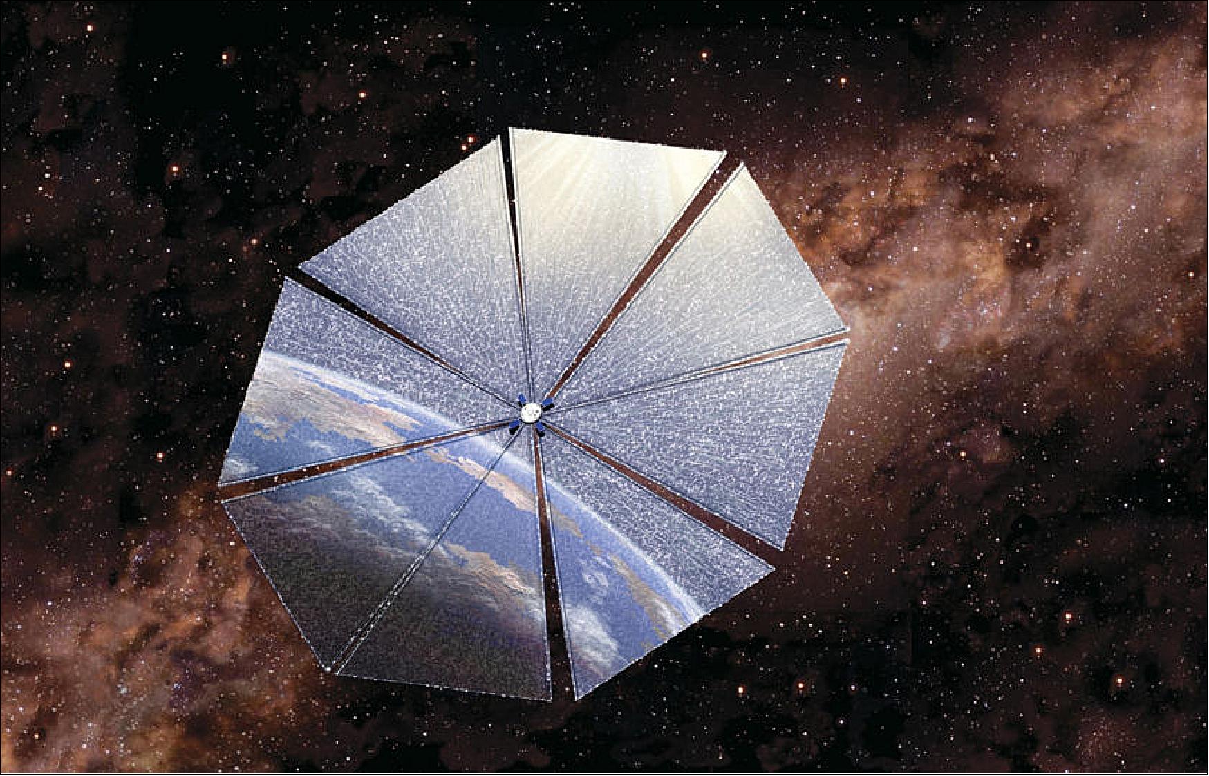 Figure 1: Cosmos 1, The Planetary Society's first solar sail, was lost due to a Russian rocket failure in 2005 (image credit: The Planetary Society)