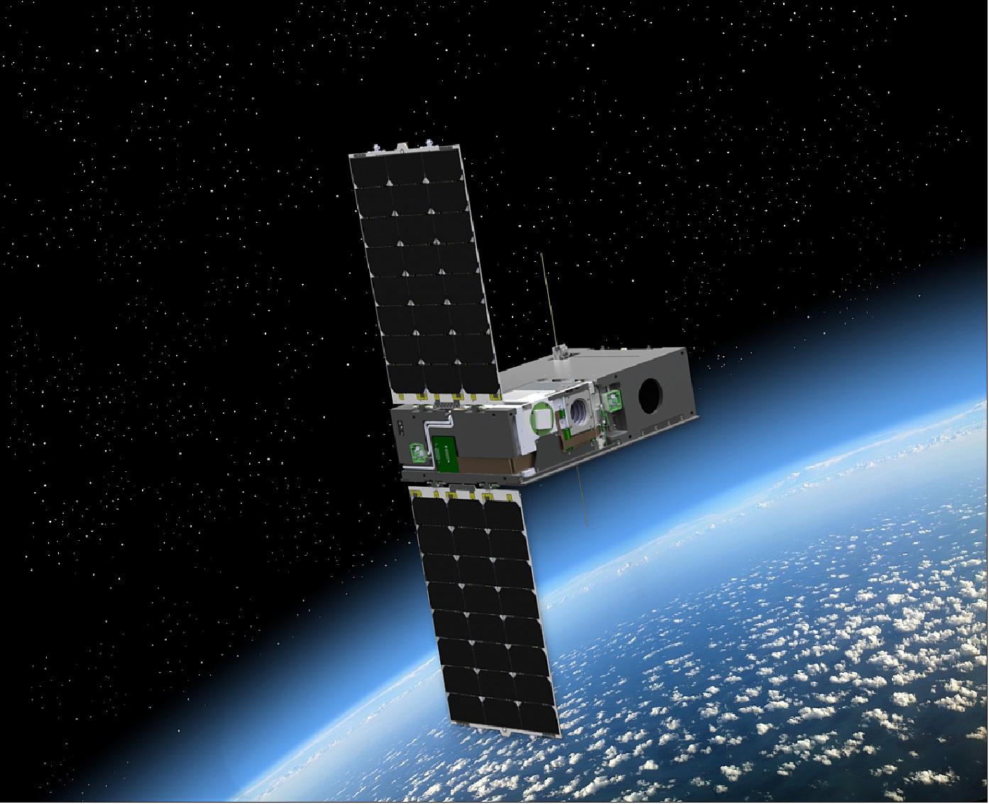 Figure 1: Artist's rendition of the deployed 6U CubeSat (image credit: BCT)
