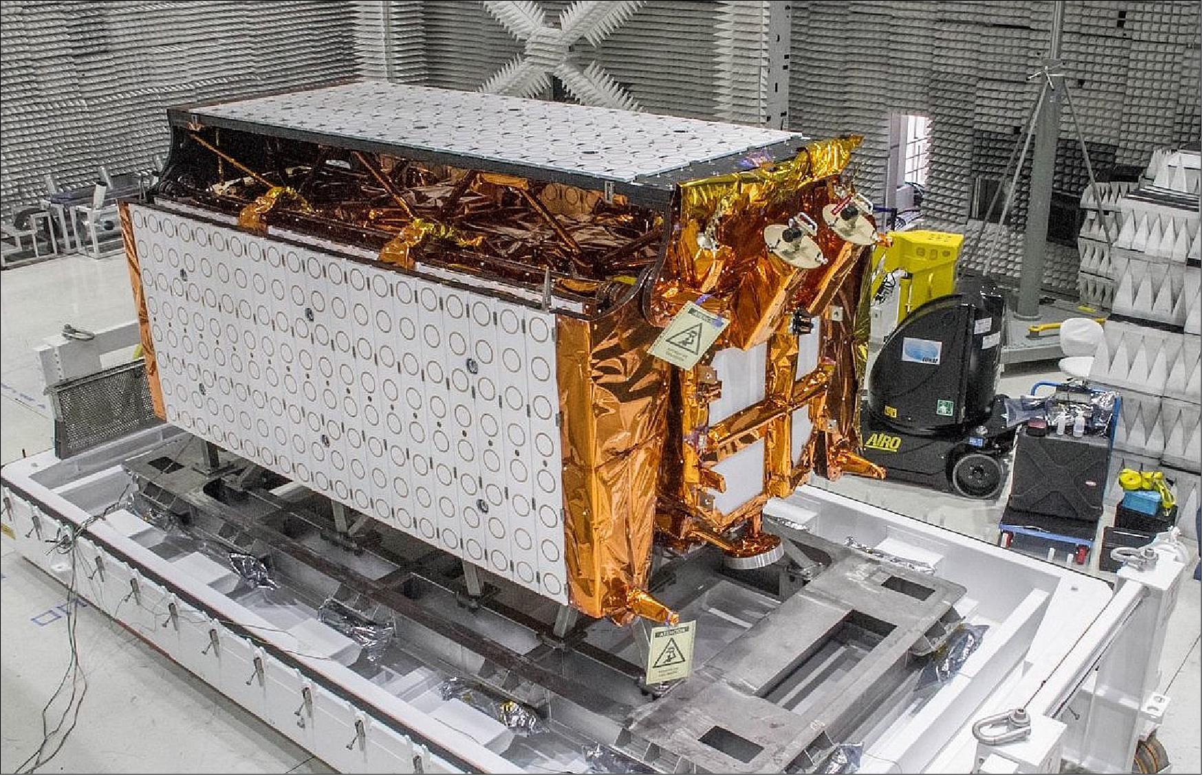 Figure 2: Photo of the SAOCOM-1A spacecraft at VAFB (image credit: CONAE)