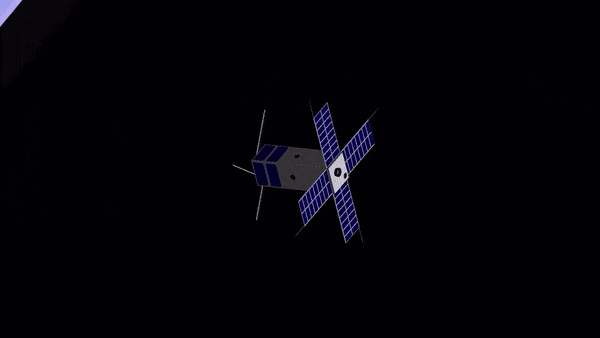 Figure 8: The PICASSO CubeSat in orbit. The miniature PICASSO mission will use the filtering of sunlight by Earth’s atmosphere to check the health of our protective ozone layer (image credit: Dr Johan De Keyser @ BIRA-IASB)