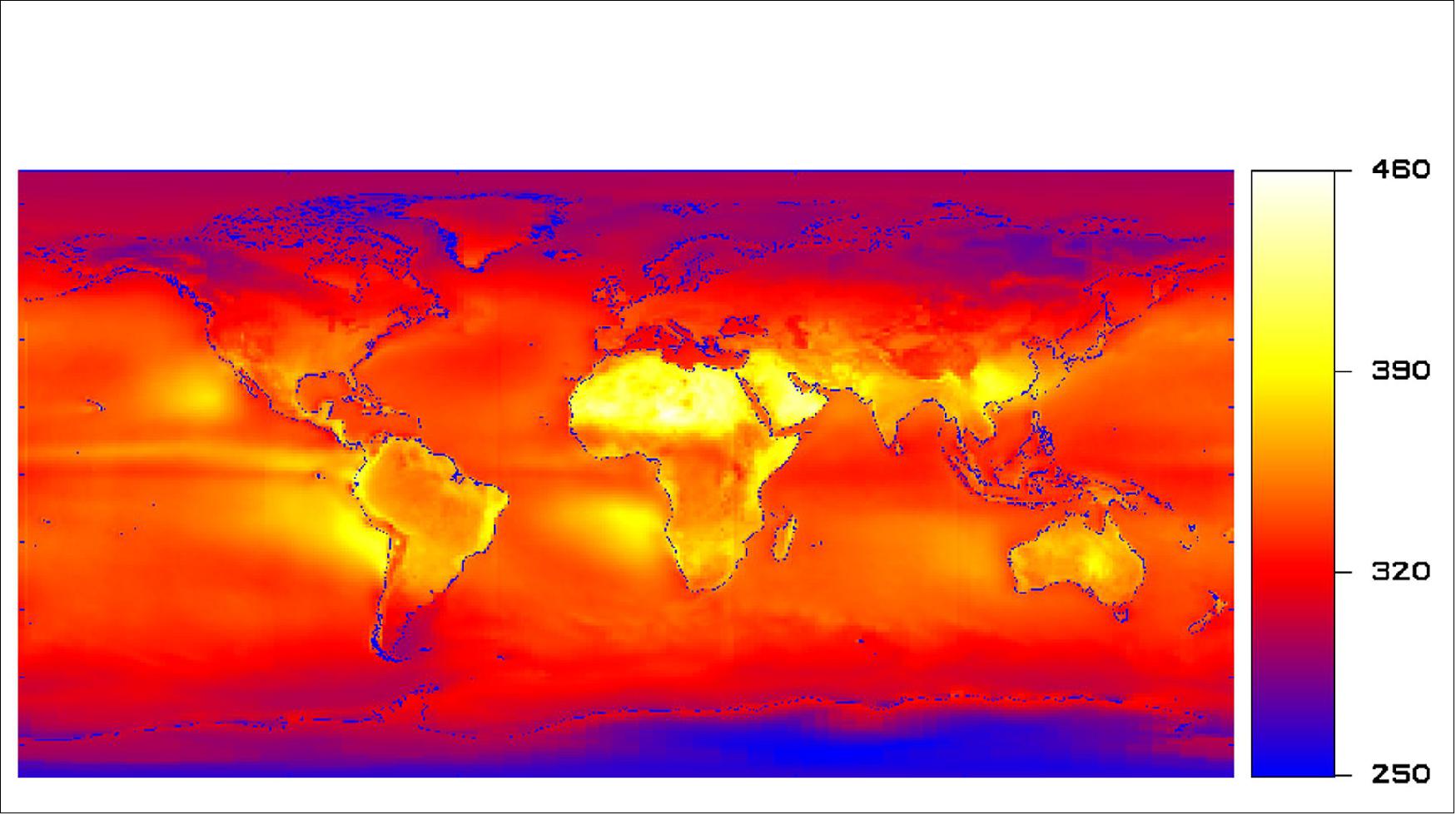 Figure 2: Simba for solar irradiance measurements. Simulated results from the Simba CubeSat mission, which will employ a radiometer to measure solar irradiance levels across Earth's surface to help study meteorology and climate change (image credit: ESA)