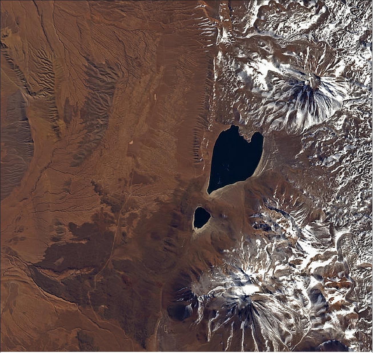 Figure 21: ALOS image of the heart of the Atacama Desert in Chile acquired on May 30, 2010 (image credit: ESA, JAXA)