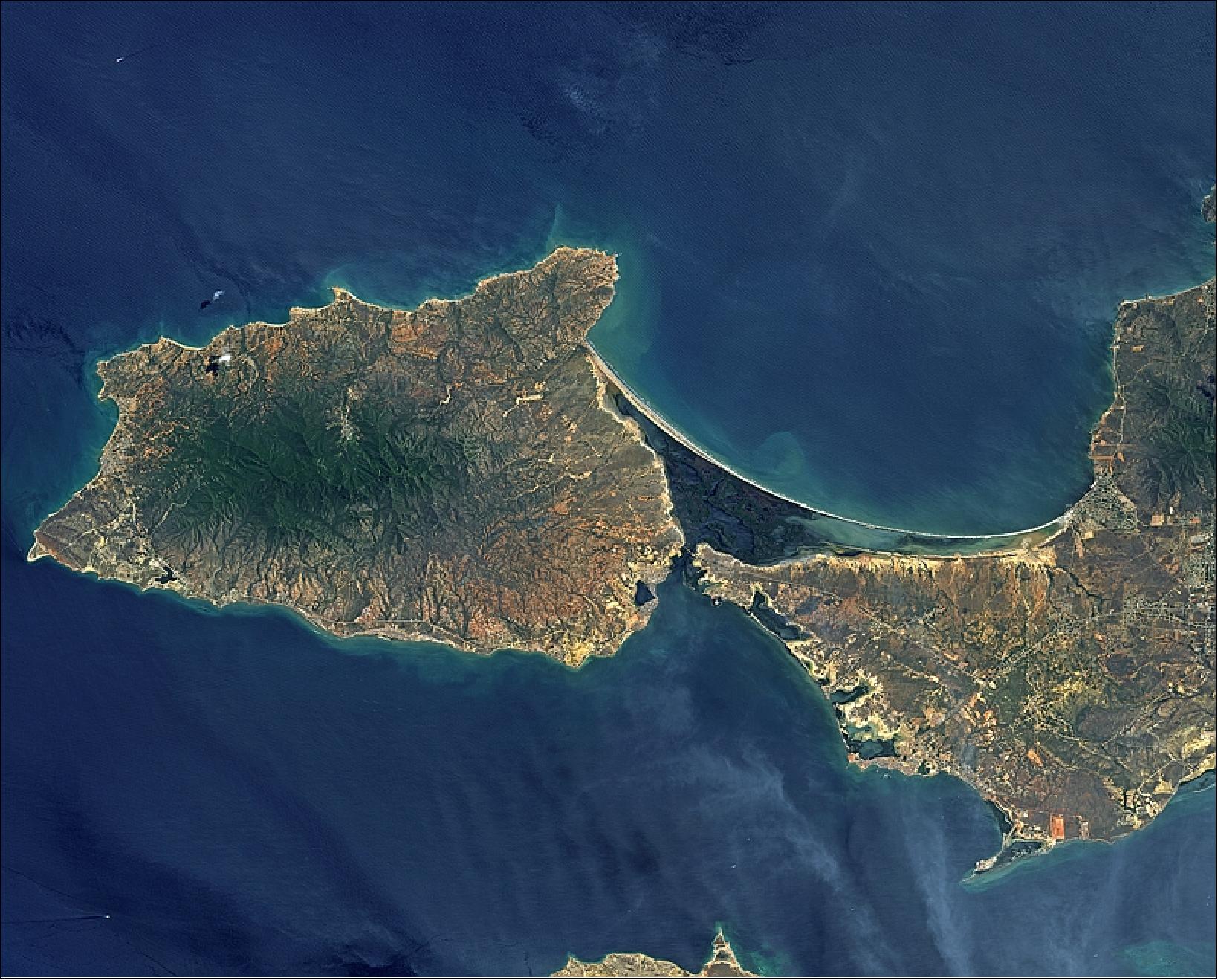 Figure 19: The AVNIR-2 instrument of ALOS captured this image of Margarita Island, Venezuela, on 26 June 2010 (image credit:: ESA, JAXA)