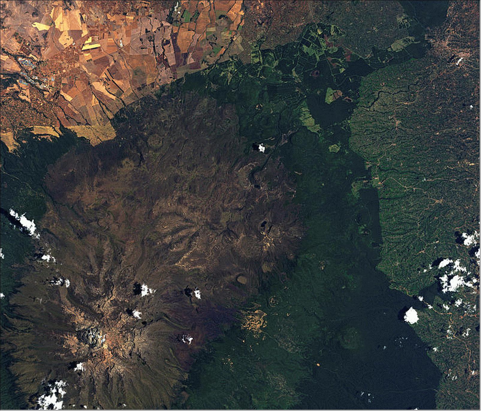 Figure 17: Mount Kenya, acquired with the AVNIR-2 instrument of ALOS on February 25, 2011 (image credit: JAXA, ESA)