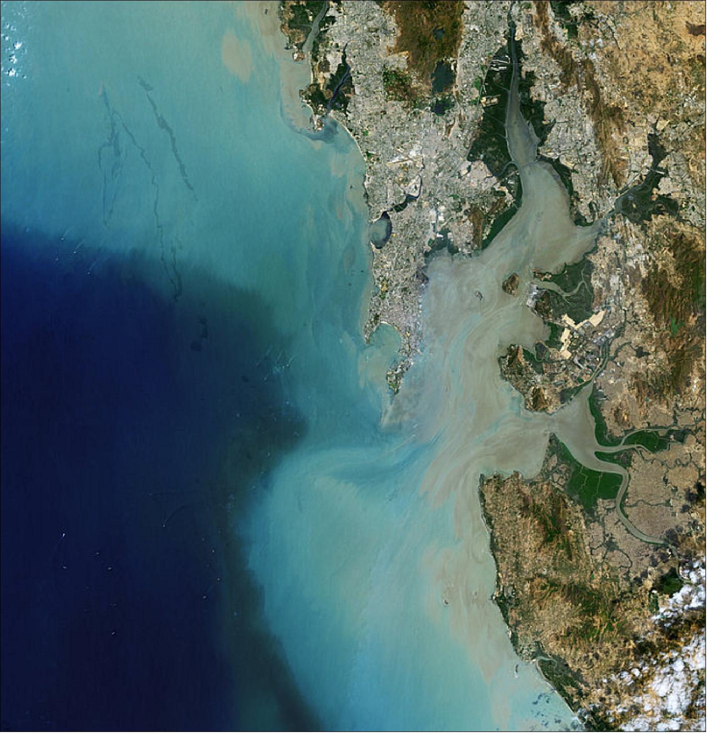Figure 14: Image of Mumbai, India, acquired by ALOS on 23 March 2011 (image credit: JAXA, ESA)