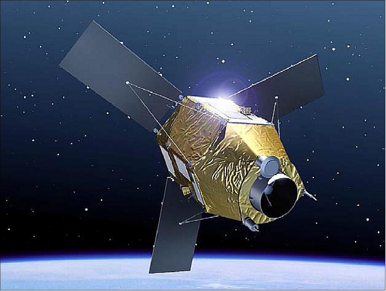 Figure 1: Artist's rendition of the deployed Pleiades spacecraft (image credit: CNES)