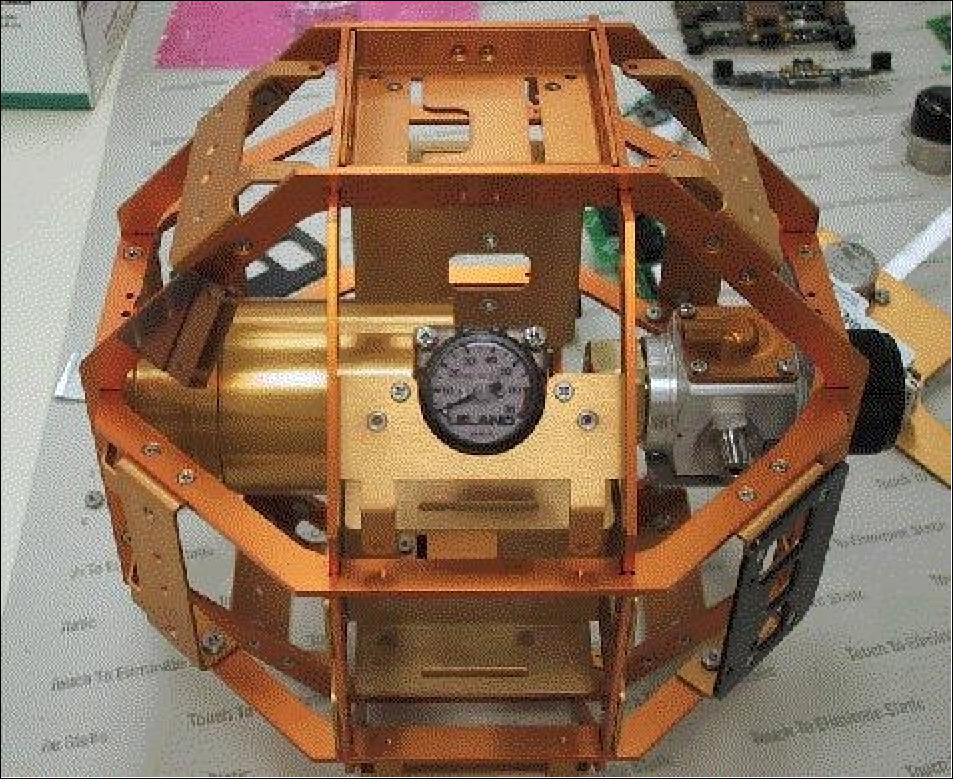 Figure 2: Illustration of the structure of the SPHERES nanosatellite (image credit: MIT/SSL)