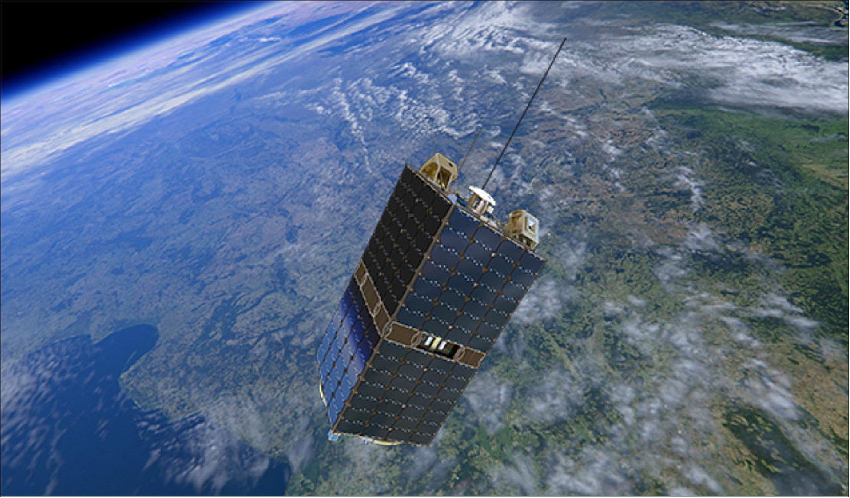 Figure 9: Artist's rendition of the ESEO satellite in orbit (image credit: ESA)