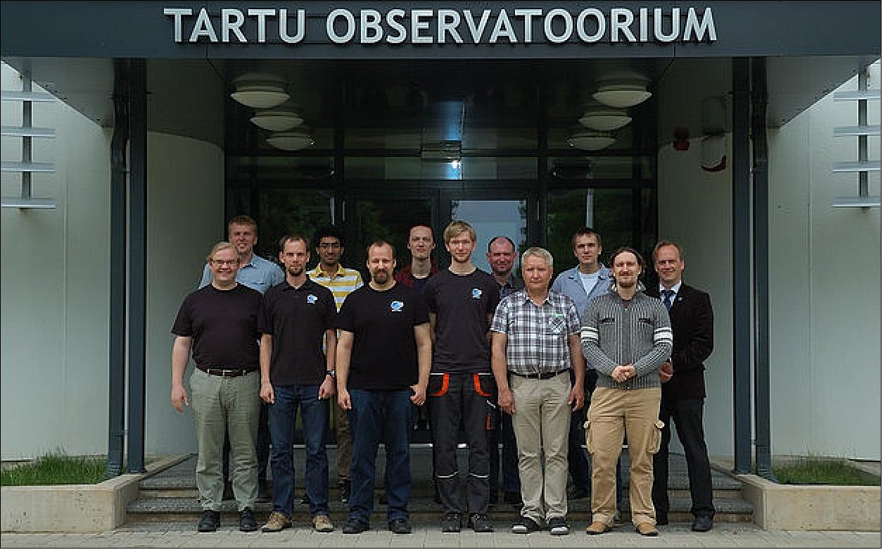 Figure 14: The CAM core team is composed of two MSc students, three PhD students, and three MSc graduates. In addition to the core team, a variety of students from the University of Tartu, as well as students from various foreign universities, have contributed to the project during their internships at Tartu Observatory, University of Tartu. The payload's possible applications range from monitoring plankton blooms to changes in the polar ice caps (image credit: University of Tartu)