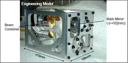 Figure 15: View of the telescope engineering model (image credit: ISSL, NAOJ)