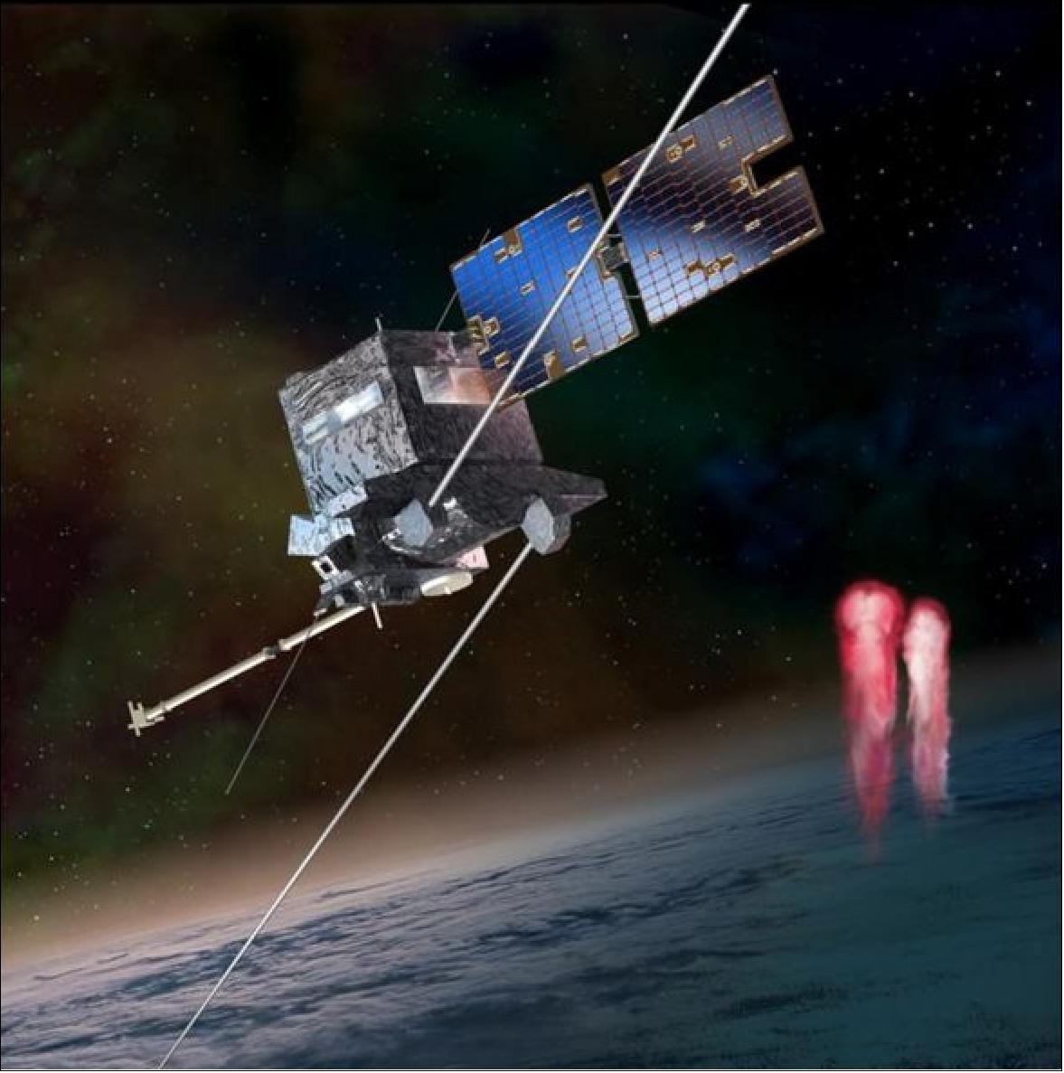 Figure 4: Artist's view of the TARANIS spacecraft (image credit: CNES)