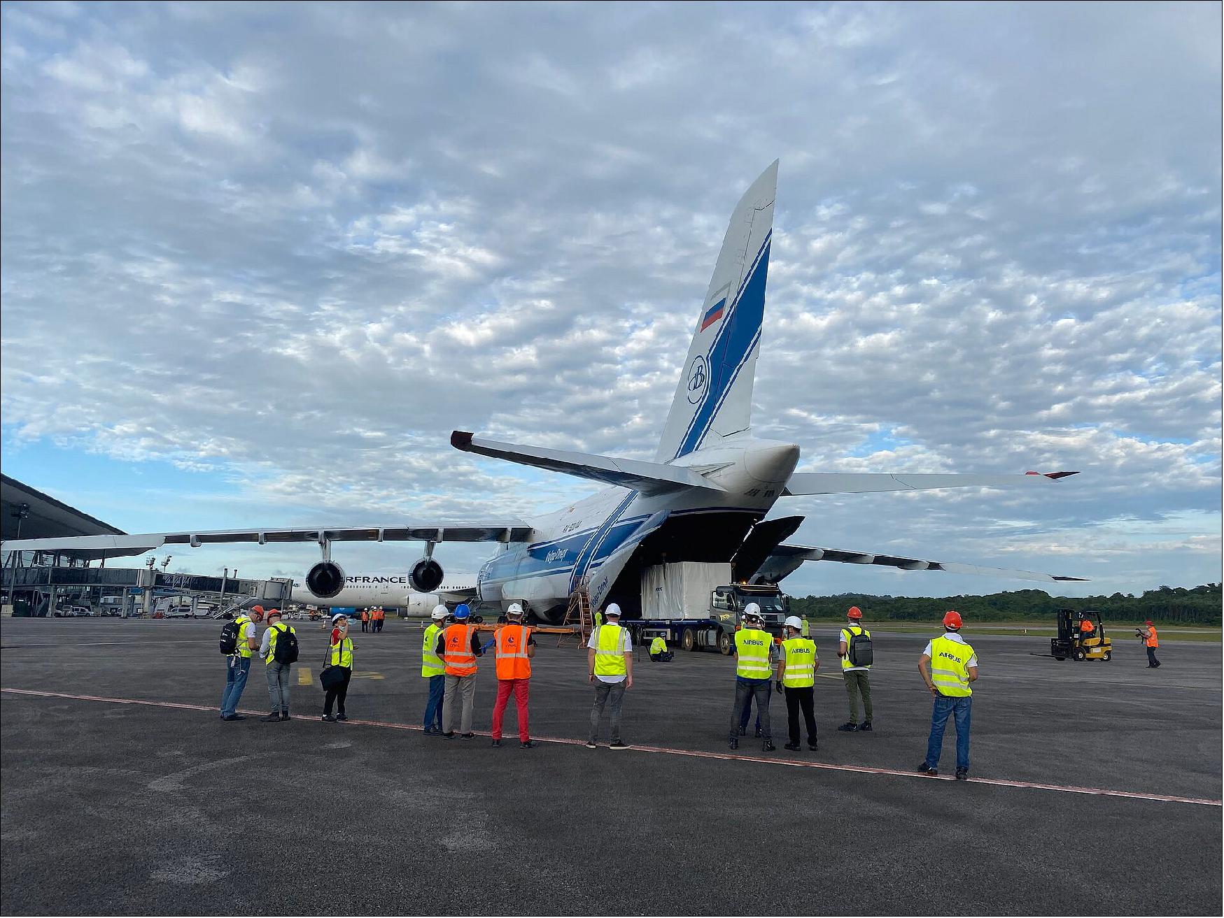 Figure 12: The Spanish high-resolution land imaging mission, known as SEOSAT-Ingenio, has arrived safely at Europe's Spaceport in French Guiana (image credit: ESA)