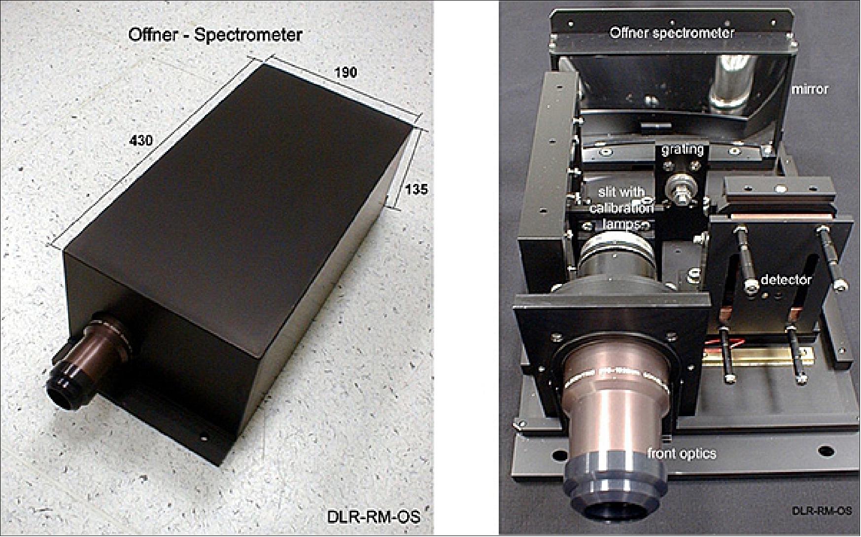 Figure 8: Photos of the Offner Spectrometer (image credit: DLR)