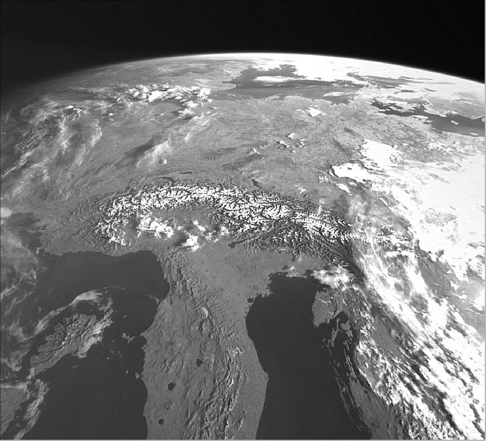 Figure 37: PROBA-2's X-Cam view of Europe acquired on June 7, 2013 (image credit: ESA)