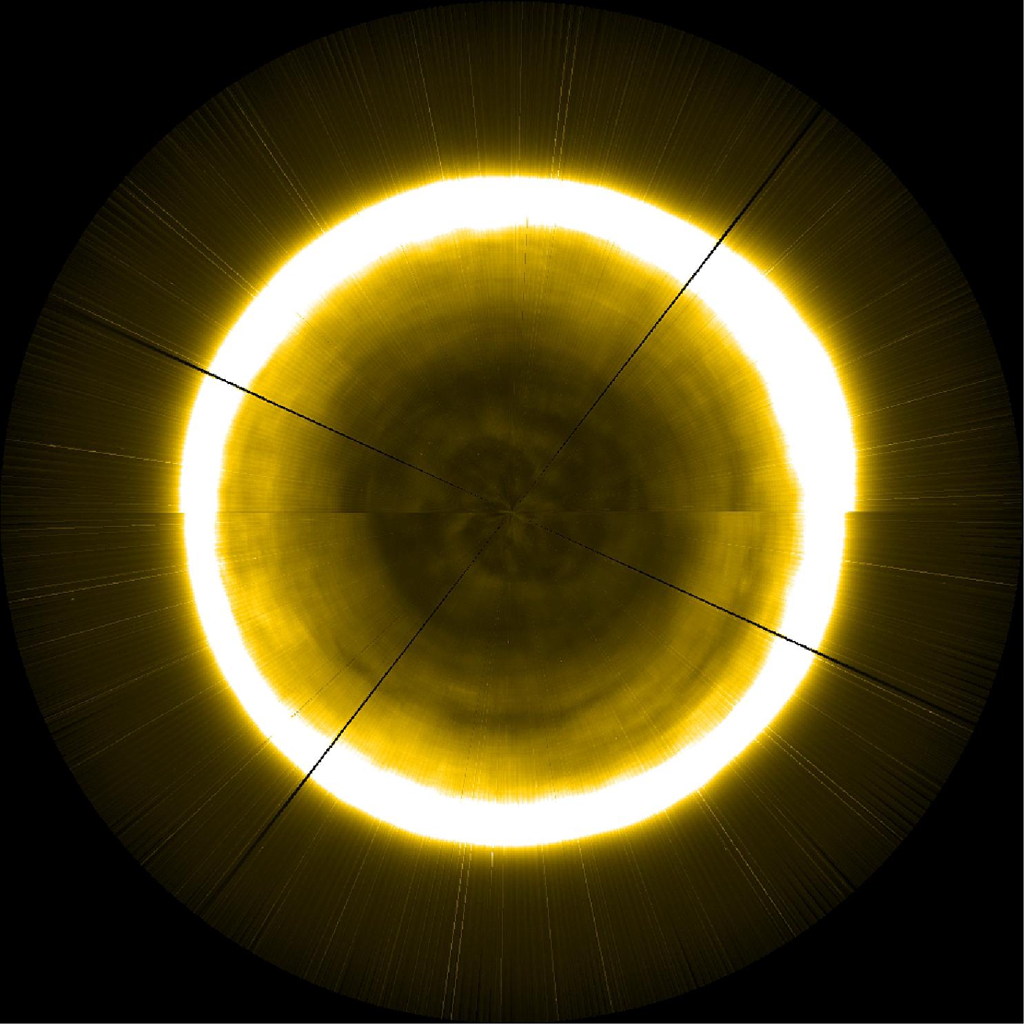 Figure 22: To explore the Sun's mysterious polar regions, scientists create innovative artificial images such as this one from ESA's Proba-2 (image credit: ESA/Royal Observatory of Belgium)