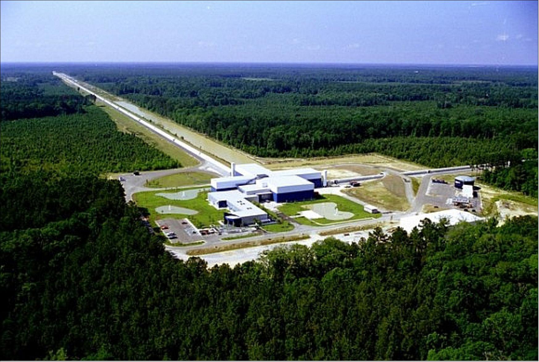 Figure 4: Photo of the LIGO facility on Livingston, Louisiana (image credit: LIGO)