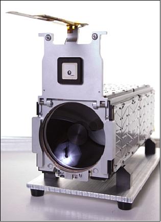Figure 2: Photo of the Dove 2 nanosatellite (image credit: Planet Labs Inc.)