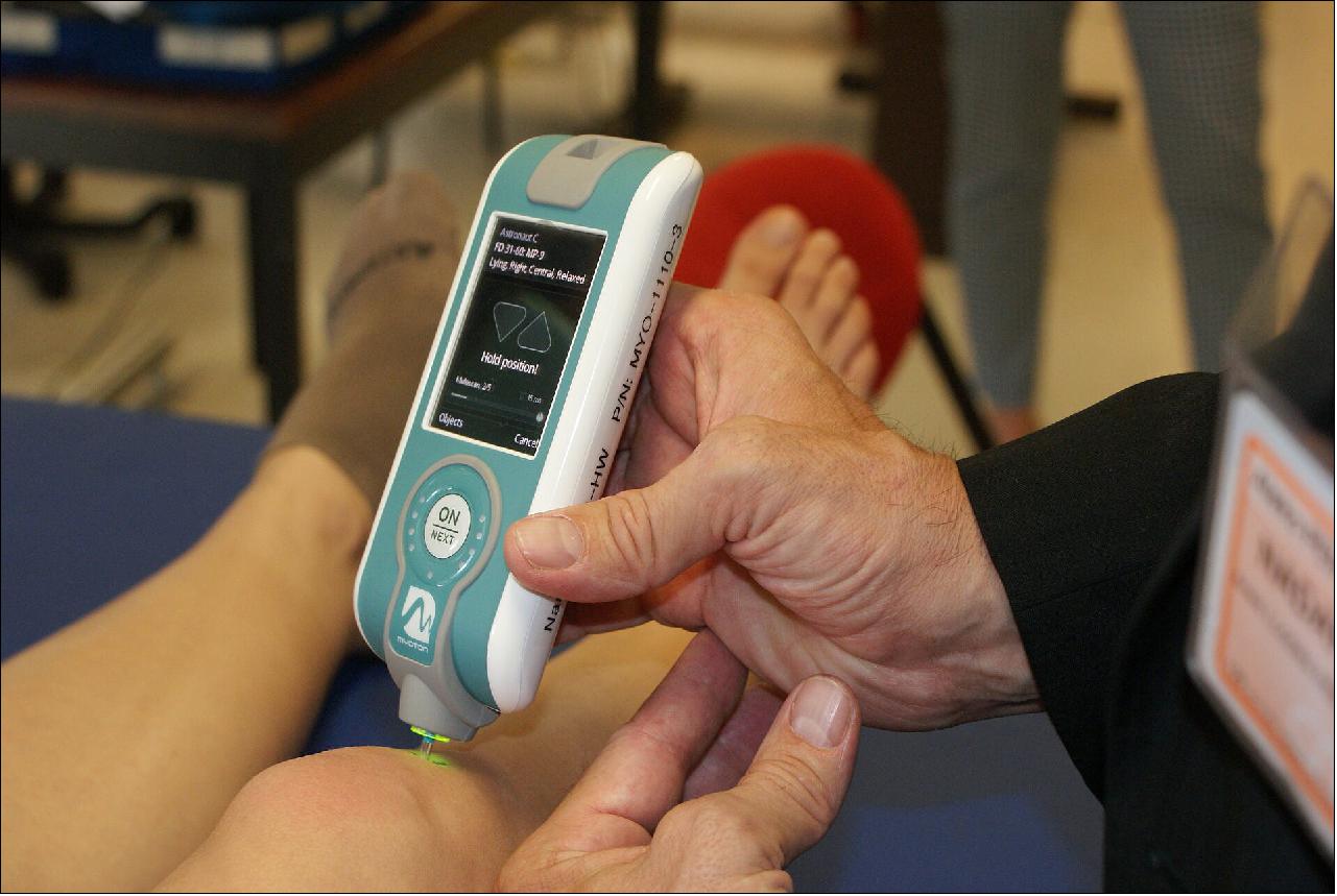 Figure 15: Tricoder. This gadget looks like a precursor to the devices medical officers use to scan patients in science fiction, and it is not far off. The MyotonPRO tests muscle tension and stiffness (image credit: Cadmos)