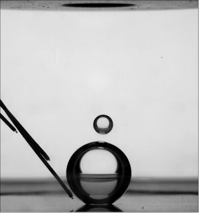 Figure 13: A bubble formed in the Multiscale Boiling experiment, known as Rubi (image credit: ESA)