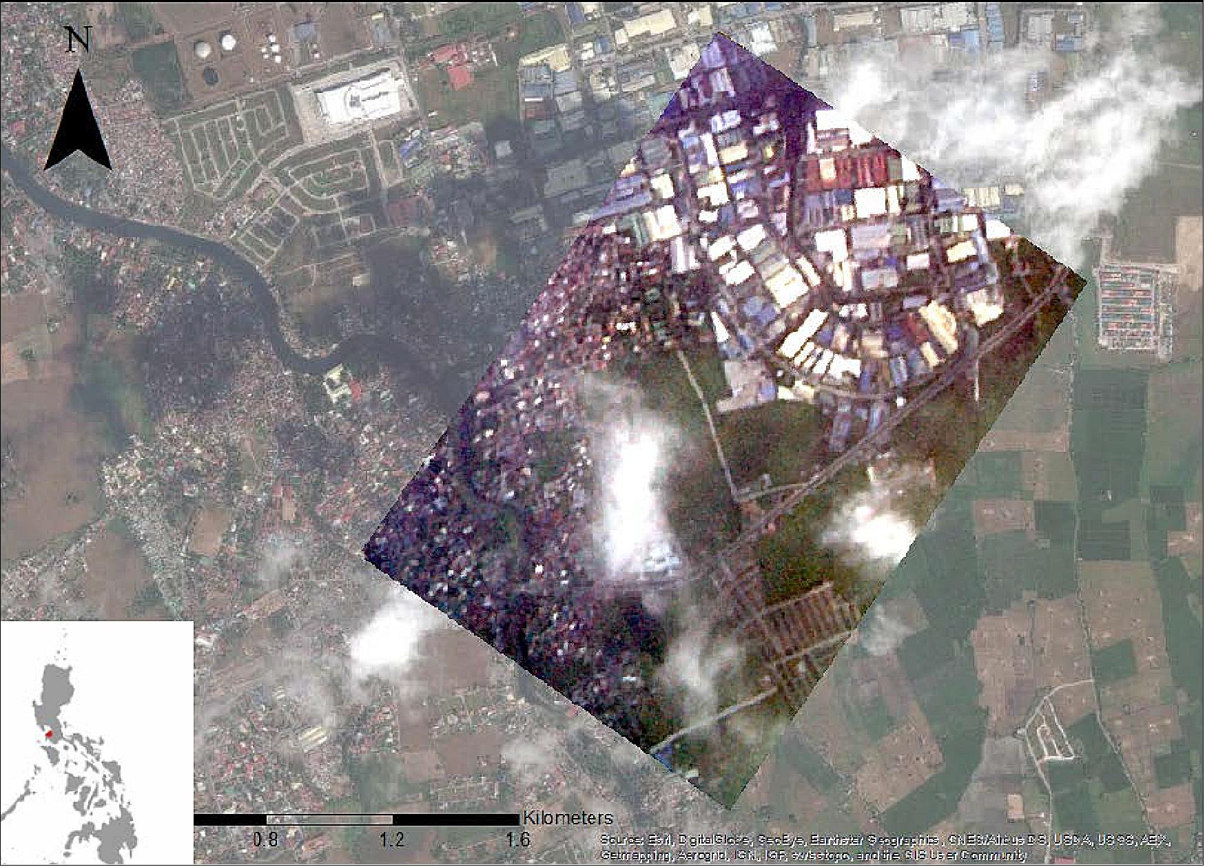 Figure 10: HPT (High Precision Telescope) image of Rosario, Cavite, Philippines, captured on 24 August 2016 at 07:23:59 PHT, (image credit: DOST/ASTI)