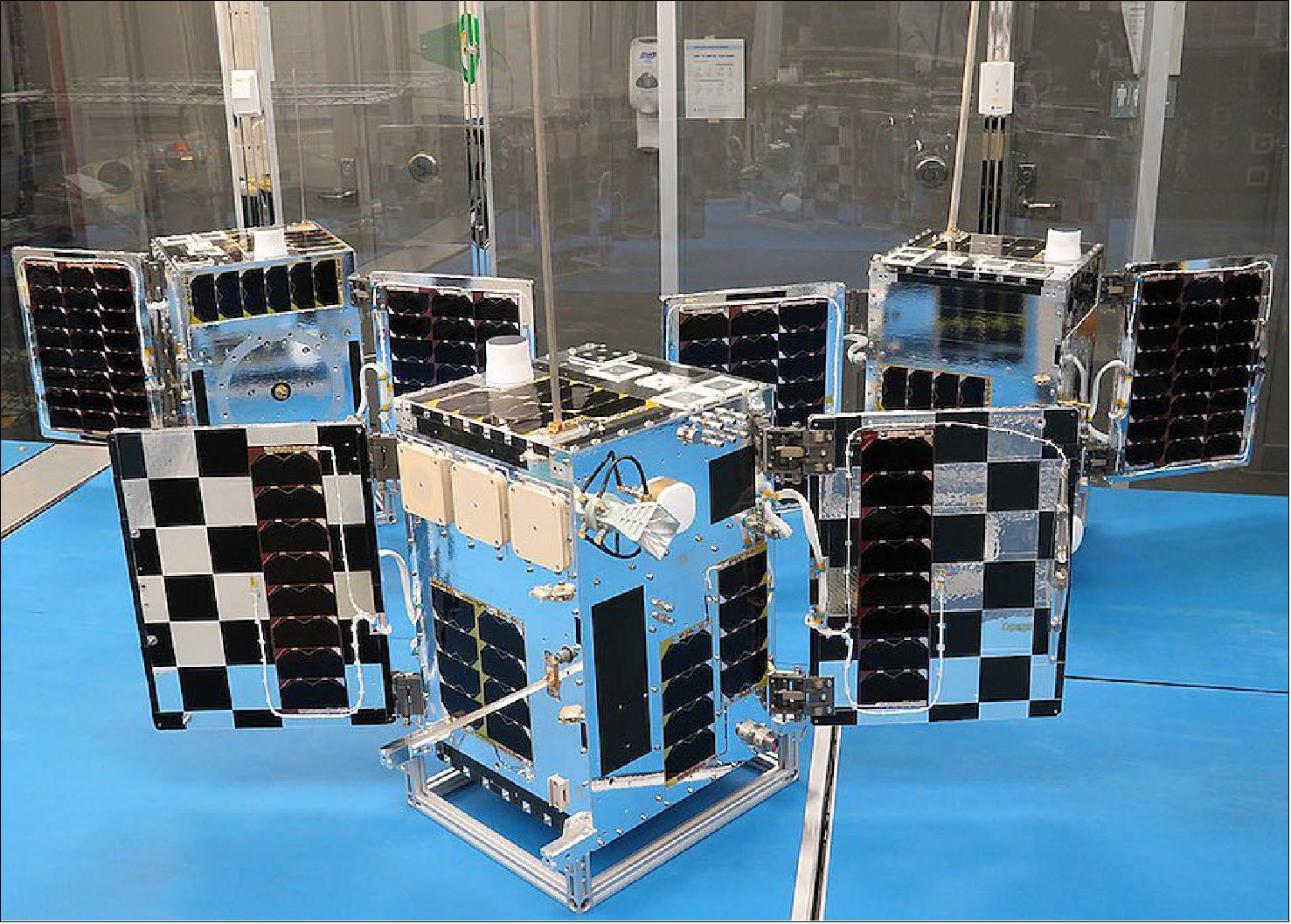 Figure 6: HawkEye 360's three newest satellites on Transporter-1 (image credit: HawkEye 360)