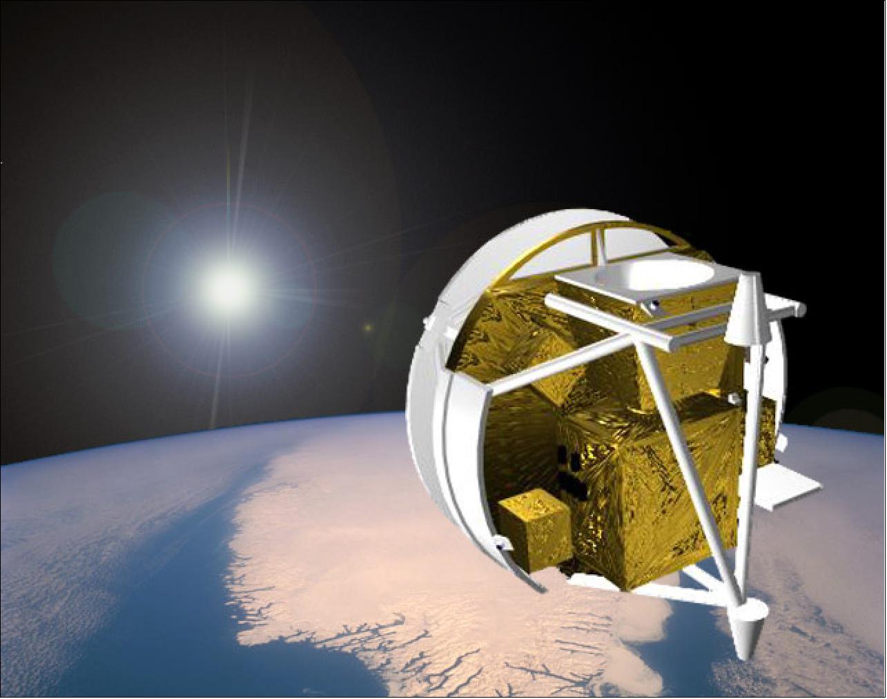 Figure 1: Artist's view of the SciSat spacecraft (image credit: Bristol Aerospace)