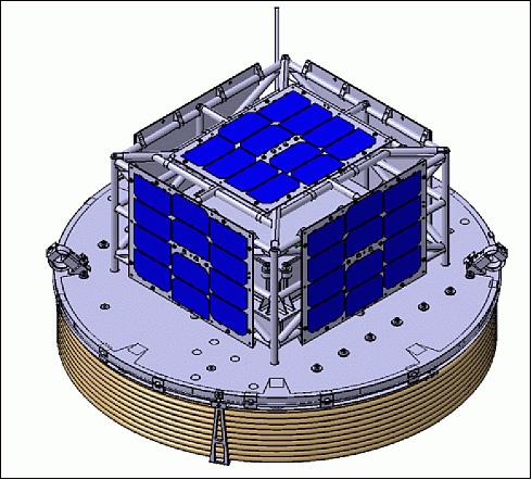 Figure 4: Stowed configuration of the AISat spacecraft (image credit: DLR)