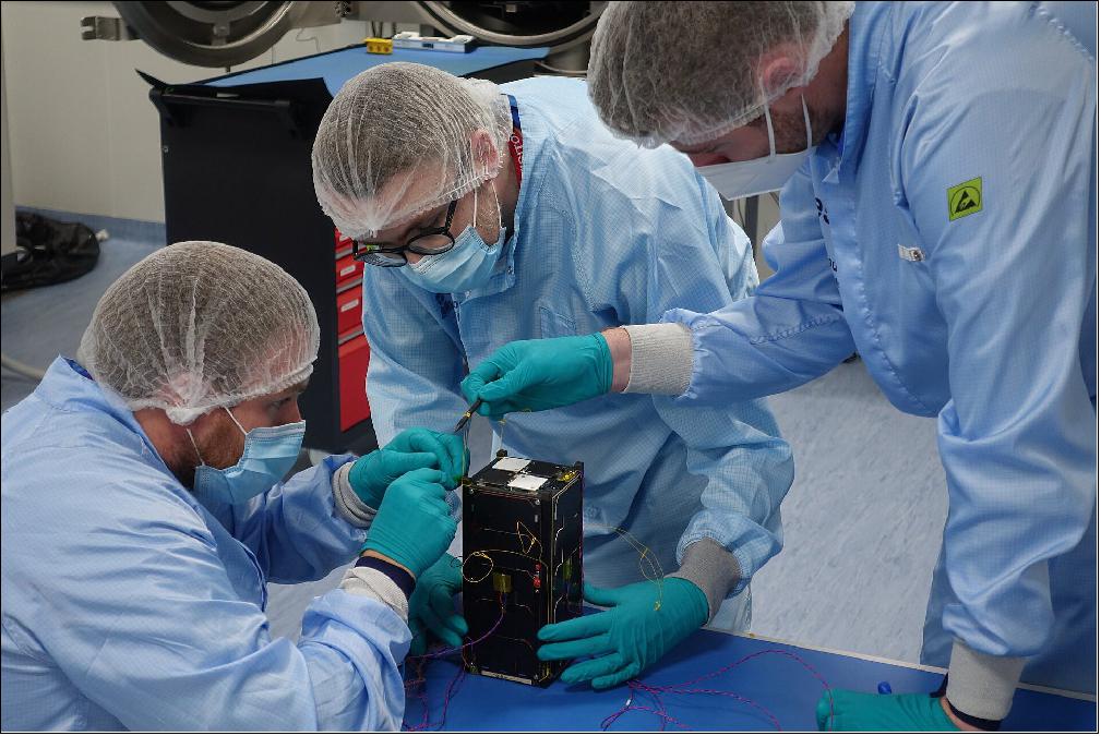 Preparing EIRSAT-1 for TVAC (image credit: ESA)