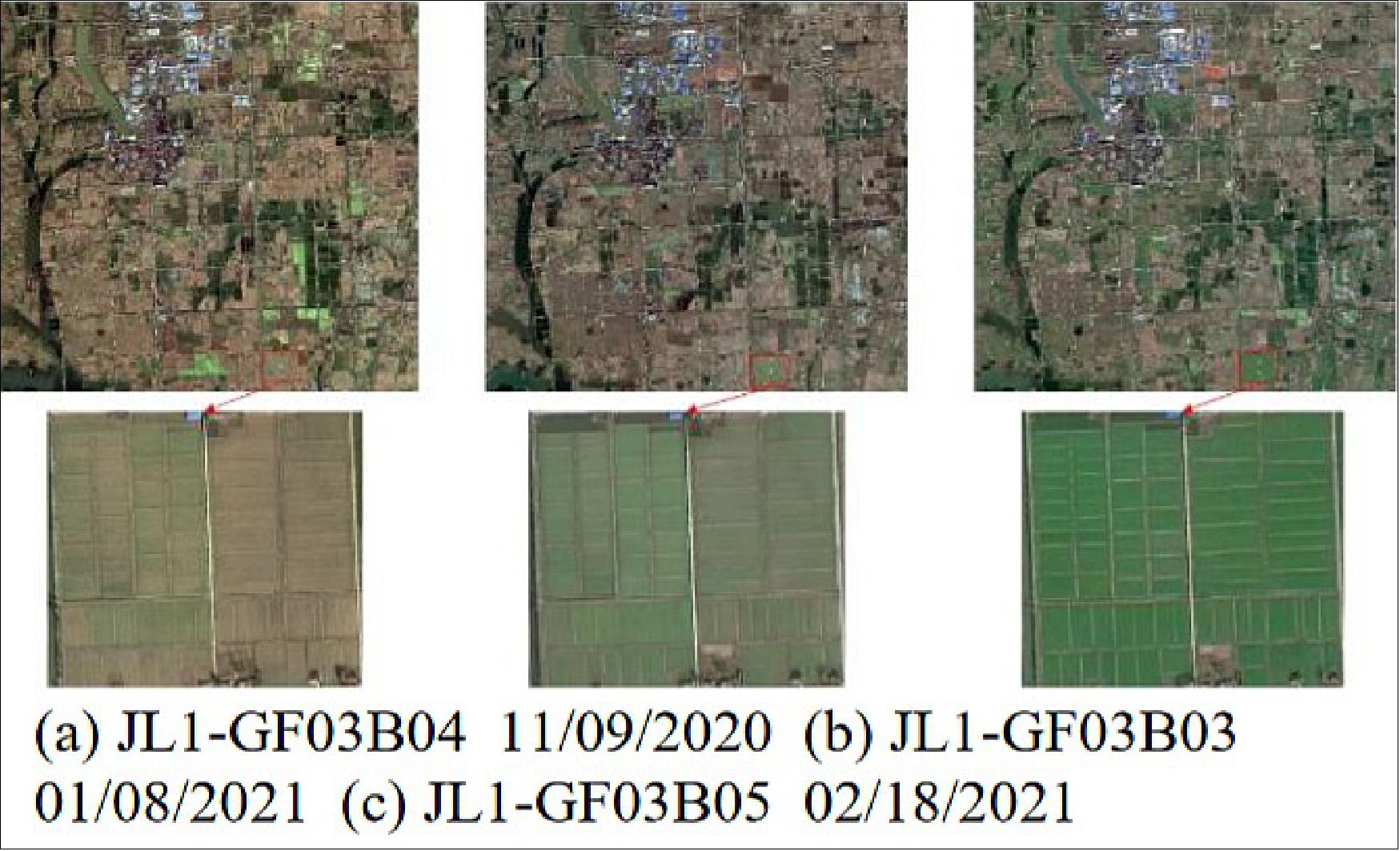 Figure 4: Multi-temporal images(partial) of Hunan China (image credit: CGSTL, HEAD)