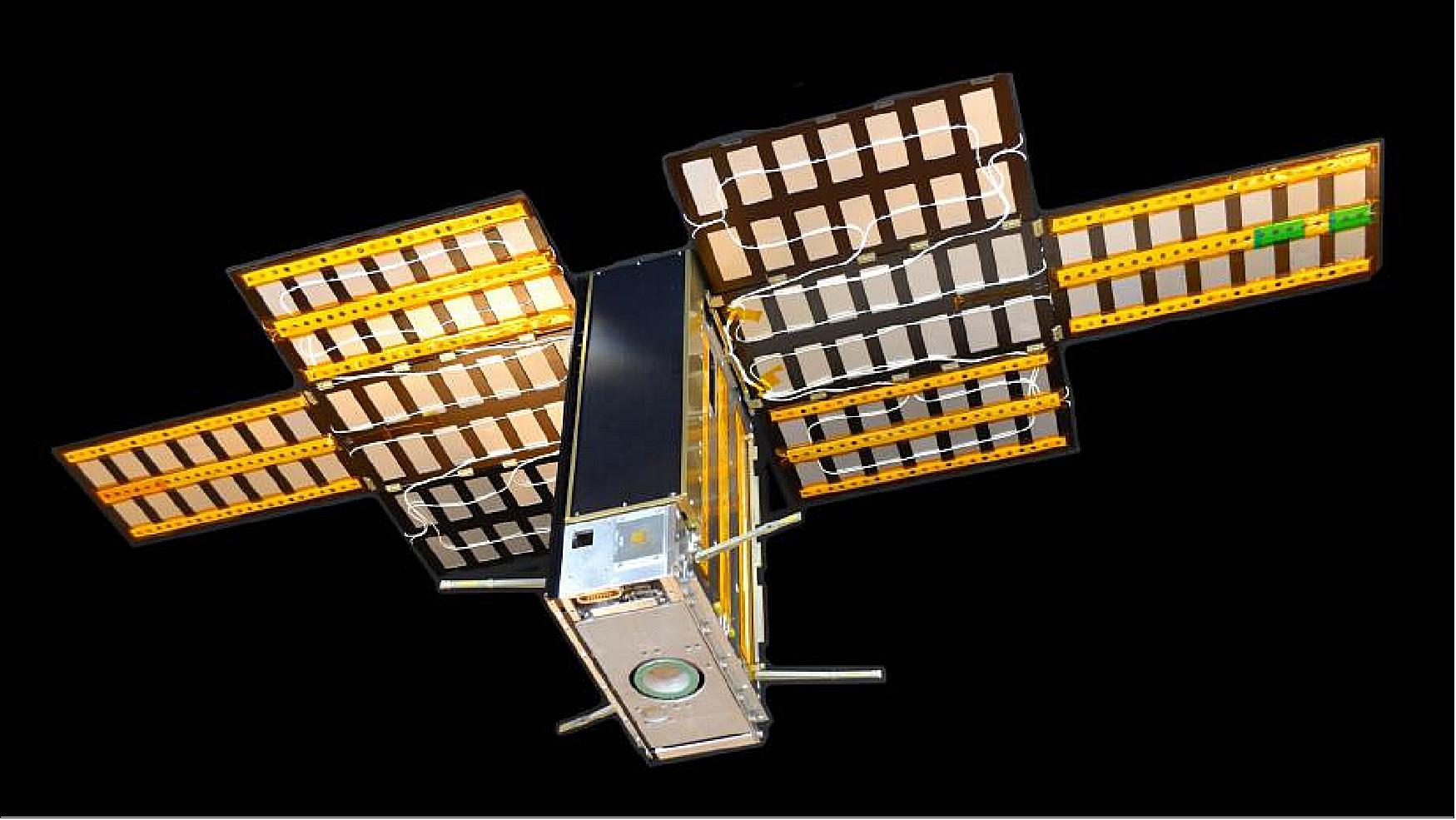 Figure 5: Illustration of the deployed LunaH-Map spacecraft (image credit: Arizona State University)