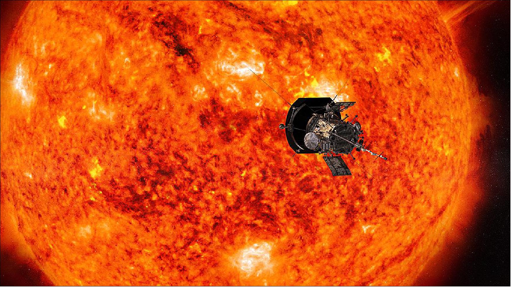 Figure 35: Artist's concept of Parker Solar Probe approaching the Sun (image credit: NASA/Johns Hopkins APL/Steve Gribben)