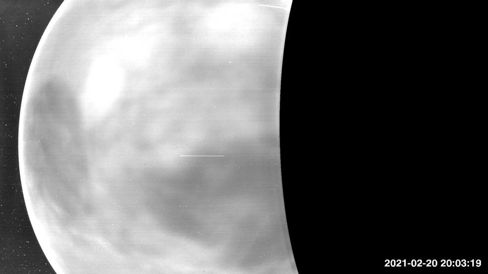 Figure 24: As Parker Solar Probe flew by Venus on its fourth flyby, its WISPR instrument captured these images, strung into a video, showing the nightside surface of the planet (image credit: image credits: NASA/APL/NRL)