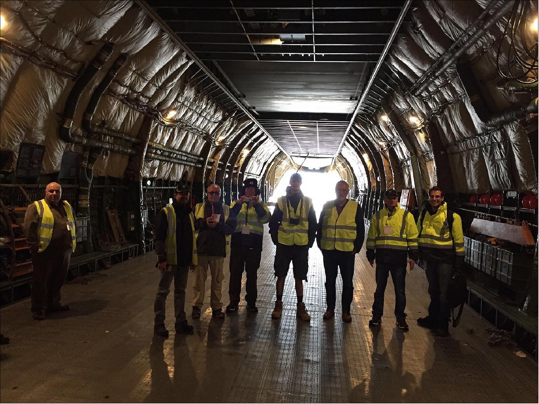 Figure 11: Inside the cavernous Antonov (image credit: ESA)