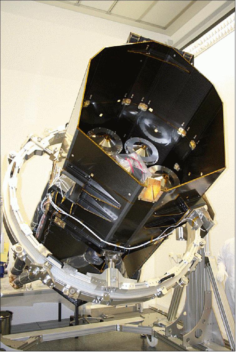 Figure 42: Photo of the eROSITA telescope structure during the integration phase at MPE, in spring 2012 (image credit: MPE) 61)