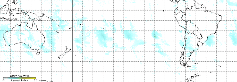 Figure 32: Combining UV aerosol index with RGB information is one way to enhance both (image credit: NASA, Colin Seftor)