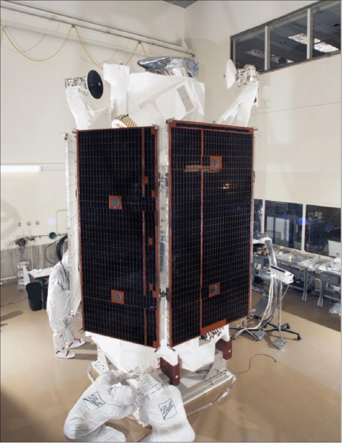 Figure 3: Photo of the WorldView-1 spacecraft after performance testing (image credit: BATC)