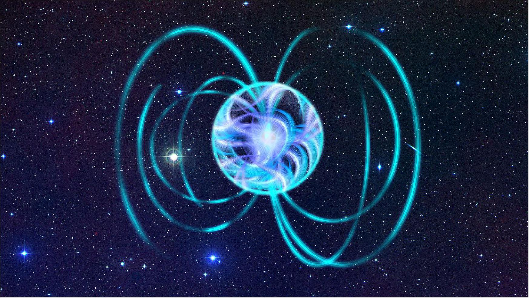 Figure 128: This illustration of XMM-Newton data represents the recently discovered magnetar SGR 0418+5729 (image credit: ESA)