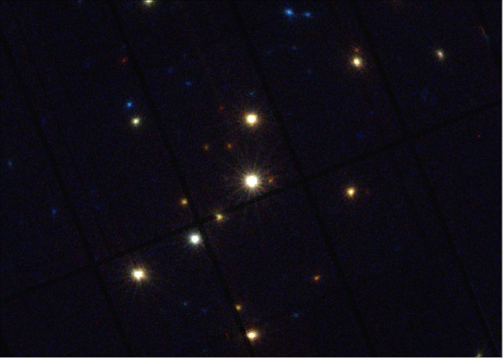 Figure 86: This image from ESA's XMM-Newton space observatory shows a massive star named Rho Ophiuchi A. The star, visible at the center of the frame, sits at the heart of the Rho Ophiuchi Dark Cloud, a nearby region known to be actively forming new stars, located some 350 light years away (image credit: ESA/XMM-Newton; I. Pillitteri (INAF–Osservatorio Astronomico di Palermo))