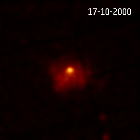 Figure 88: The evolution of stellar winds in the binary star system HD 5980 as observed by ESA’s XMM-Newton between 2000 and 2016 (image credit: ESA/XMM-Newton; Y. Nazé et al. 2018)