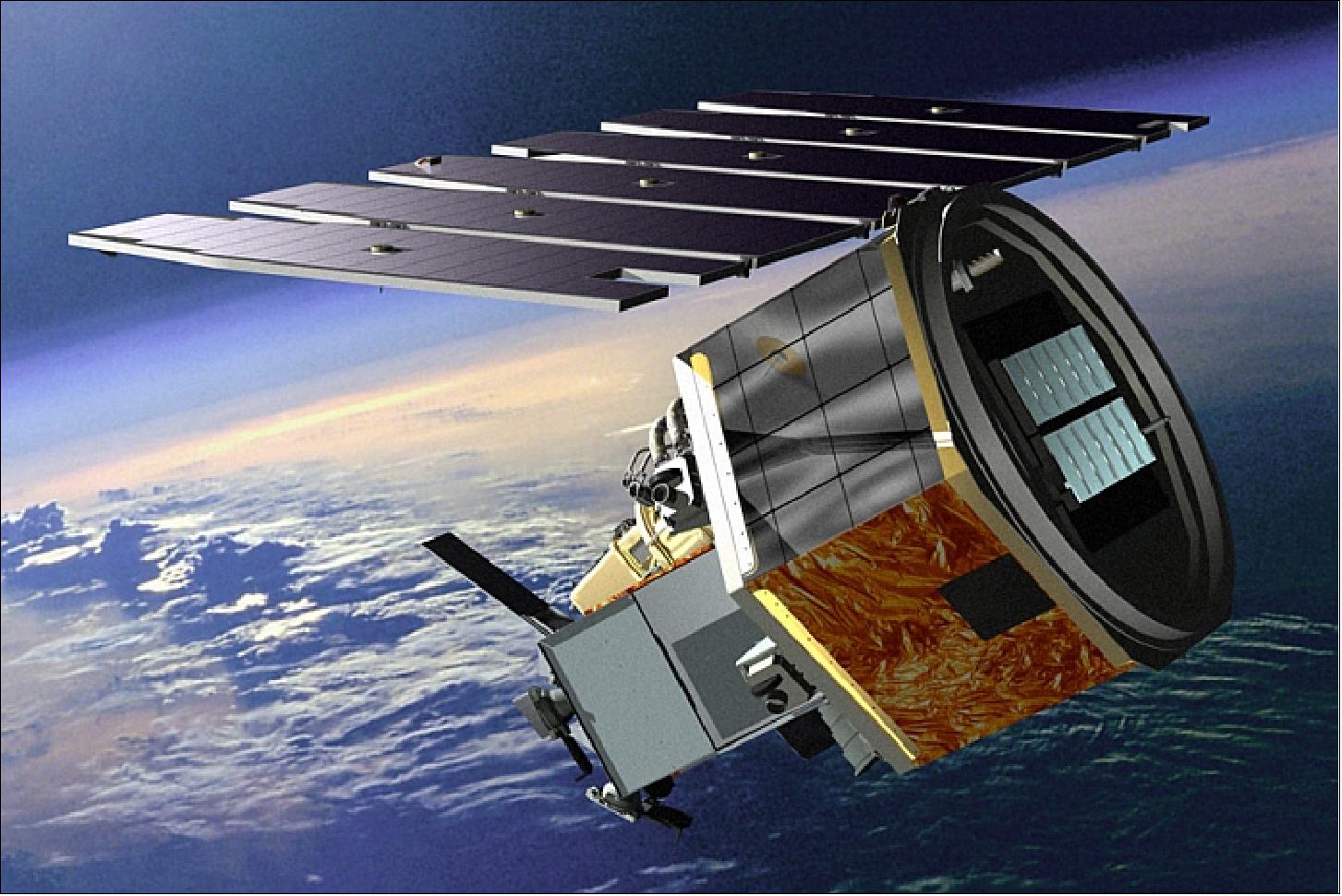 Figure 6: Alternate view of the deployed AIM spacecraft (image credit: OSC)