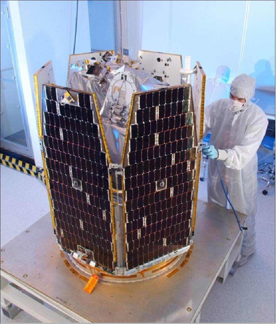 Figure 4: The AIM spacecraft with solar arrays in stowed configuration (image credit: NASA)