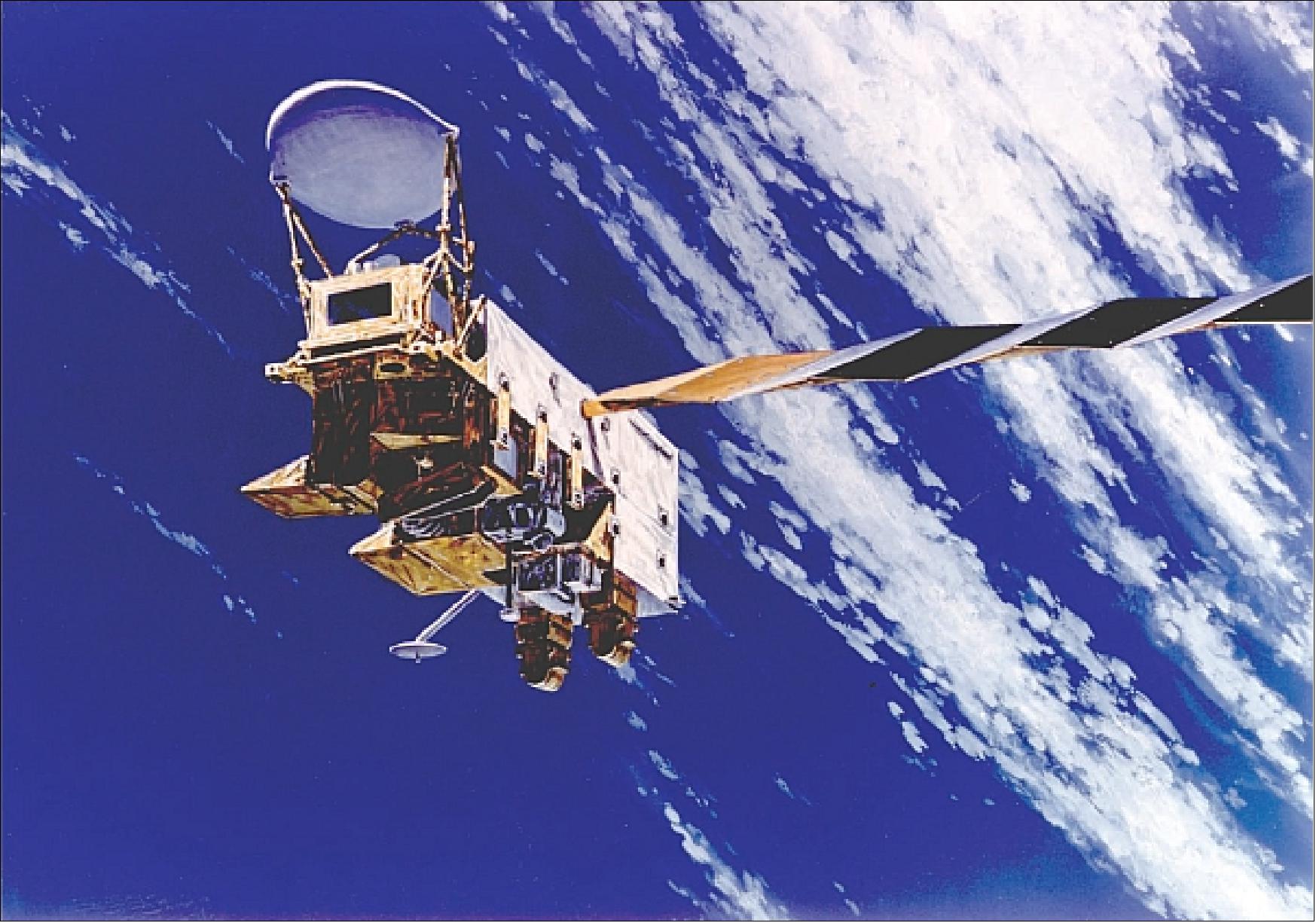 Figure 1: Illustration of the Aqua satellite (image credit: NASA)