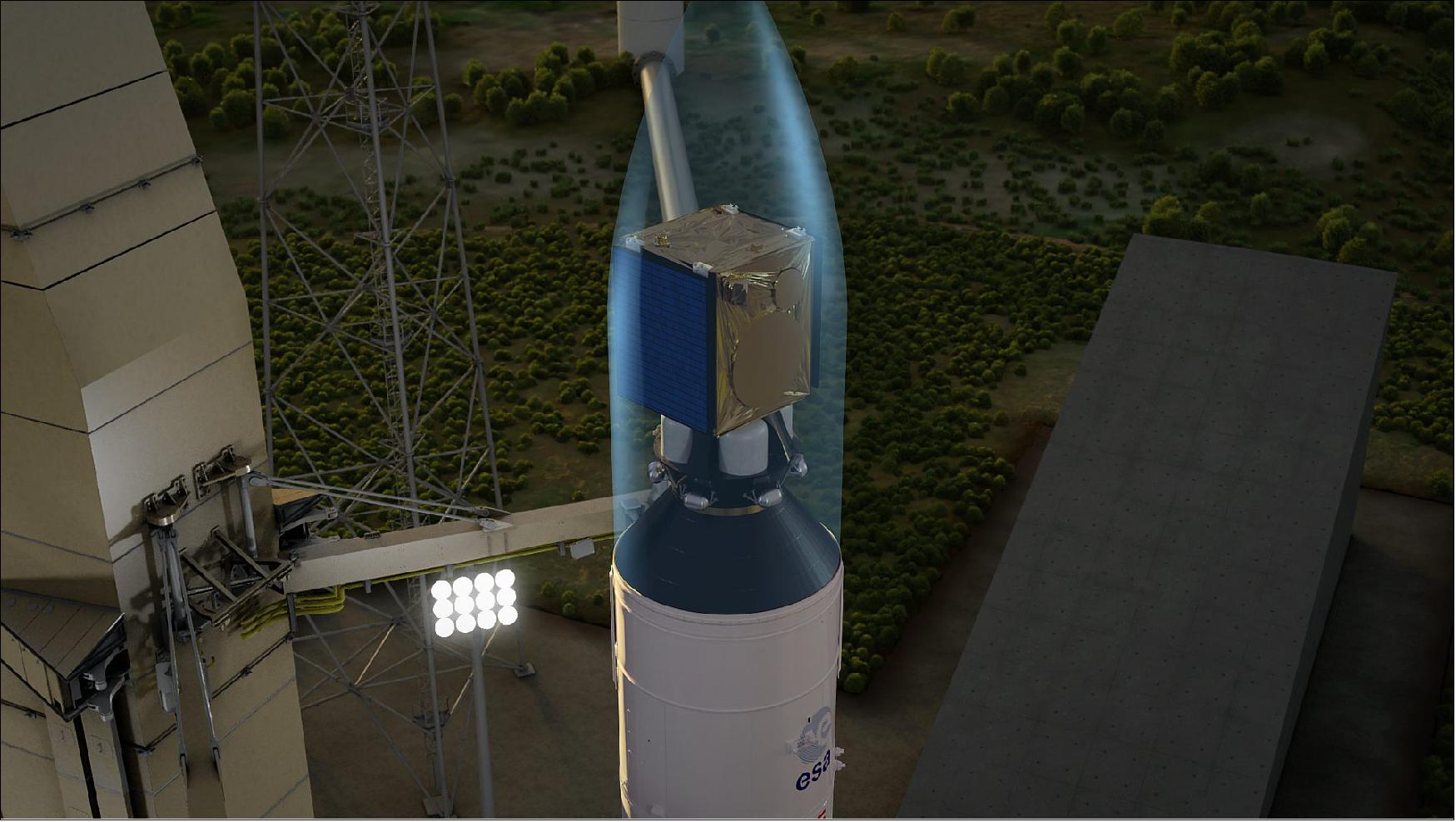 Figure 36: Astris kick stage added to the Ariane 6 upper stage (image credit: Ariane Group)