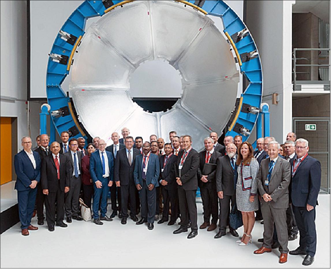 Figure 113: Guests of honor from politics and the industry attending the inauguration of the production facilities for the new European launch vehicle Ariane 6 (image credit: MT Aerospace AG)